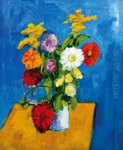 Blumenstillleben by Johannes Fischer