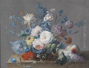 Stillleben Mit Rosen by Joseph Fischer