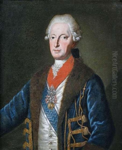 Portrait Of A Knight Of The Order Of The Golden Fleece Wearing A Blue Dress - view 1