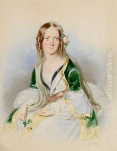 Dama Con Scialle Verde