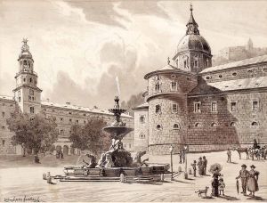 Residenzplatz Salzburg by Ludwig Hans Fischer
