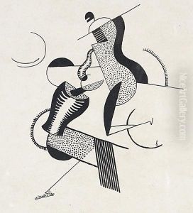 Reitendes Paar by Oskar Fischer