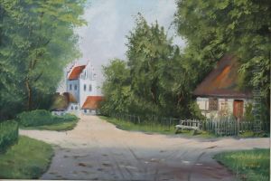 Landschaft Mit Gebauden by Ernst Albert Fischer-Corlin