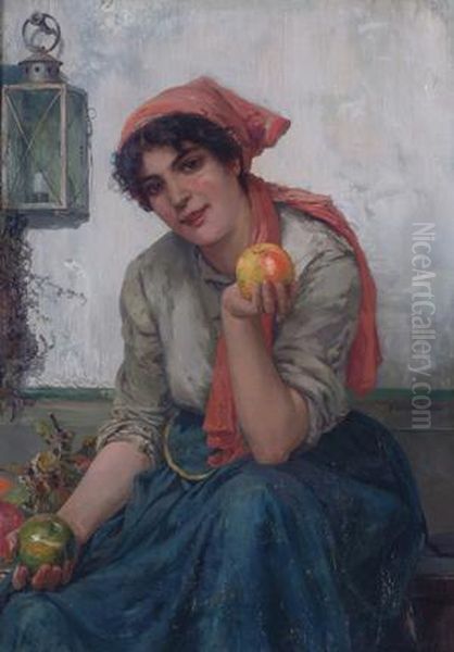 Maiden With Apples - view 1