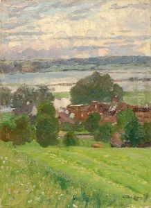 Dorflandschaft An Der Elbe