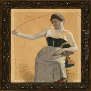 Three Female Figures by Carl Fischer-Koystrand