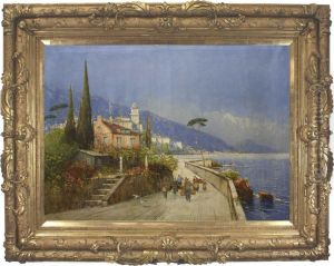 Italienische Kustenlandschaft by Georg Fischof