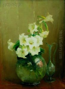 Lilies In Glass Vase Lilies In Glass Vase
