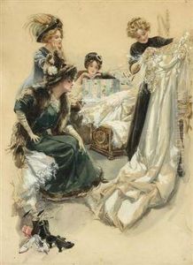 Ladies At A Seamstress"""""""" by Harrison C. Fisher