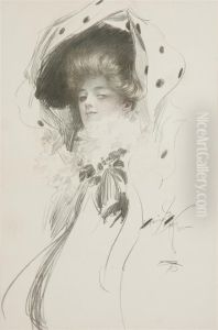 Portrait Of A Lady by Harrison C. Fisher