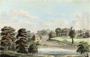 View Of Appuldurcombe, Isle Of Wight; And View Of The Village Ofcalborne, Isle Of Wight