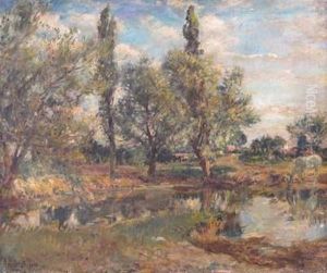 The Pond, Widdington, Essex by William Mark Fisher