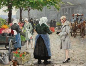 Flower Market by Paul-Gustave Fischer