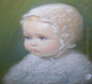 Portrait Of Joan Thompson As A Child by Percy Harland Fisher