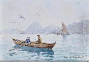 Shipping In A Norway Fjord by Frederick R. Fitzgerald