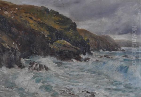 Rocky Cornish Coastal Scene - view 1