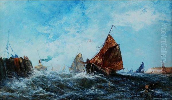 Seascape With Numerous Steam And Sailing Craft - view 1