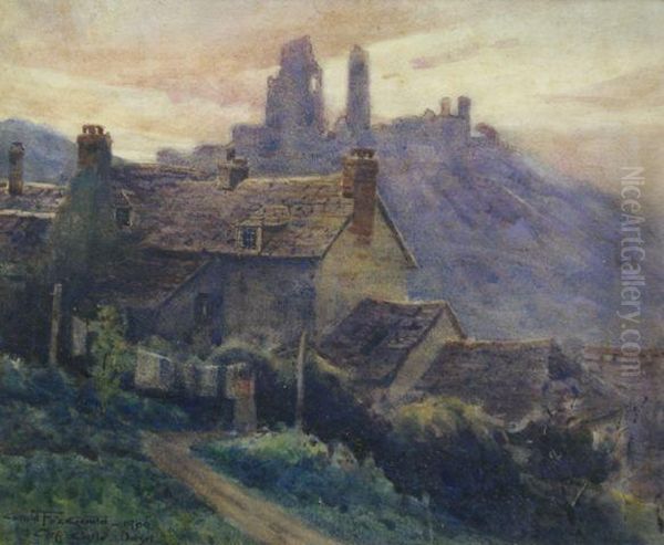 Corfe Castle Dorset - view 1