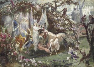 Titania And Bottom From William Shakespeare's 'a Midsummer-night'sdream' by John Anster Fitzgerald