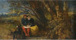 Faust And Marguerite by John Anster Fitzgerald