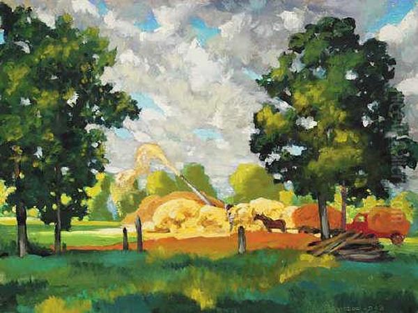 Loading Hay - view 1