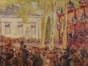 Le Discours Du 14 Juillet Sur La Place by Pierre Felix Masseau Fix-Masseau