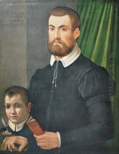 Ritratto Di Gentiluomo Con Fanciullo by Orlando Flacco