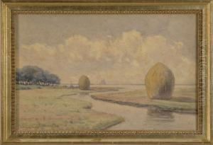 Haystacks On The Marsh