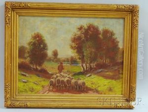 The Shepherd And His Flock by Hiram Peabody Flagg