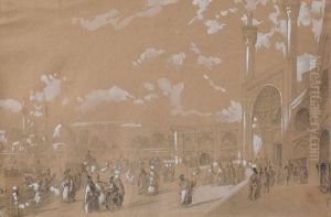 Mosquee Royale D'ispahan by Eugene Napoleon Flandin