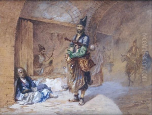 Marchands Et Musiciens Dans La Vieille Ville Arabe - view 1