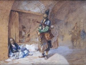 Marchands Et Musiciens Dans La Vieille Ville Arabe
