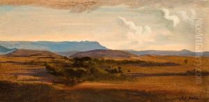 Landscape At Sunset by Paul Flandrin