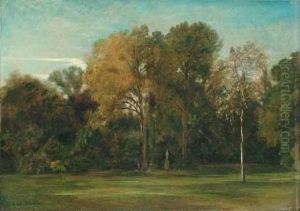Interieur De Parc by Paul Flandrin