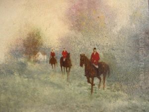 3 Riders In Hunting Attire by Vaughn Flannery