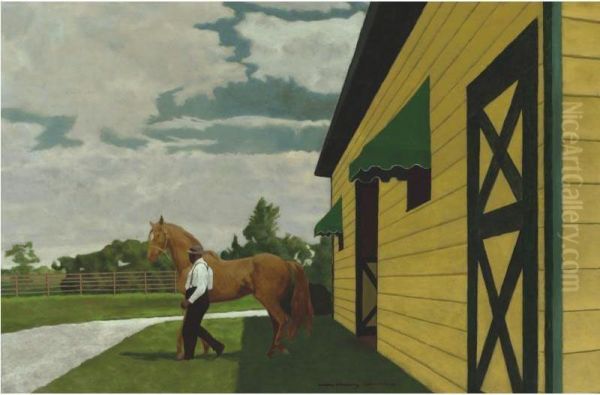 Will Harbut Leading Out Man O'war - view 1