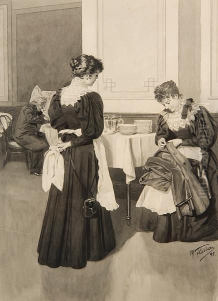 Maids In A Restaurant Interior - view 1
