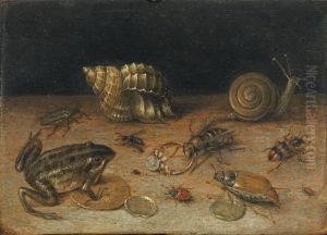 Stillleben Mitfrosch by Georg Flegel