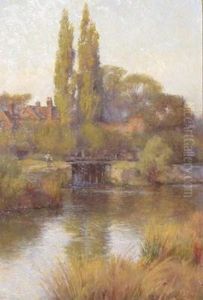 Fladbury Mills Weir, Worcestershire by William Teulon Blandford Fletcher