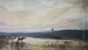 Sunset With Cattle by Blythe Fletcher