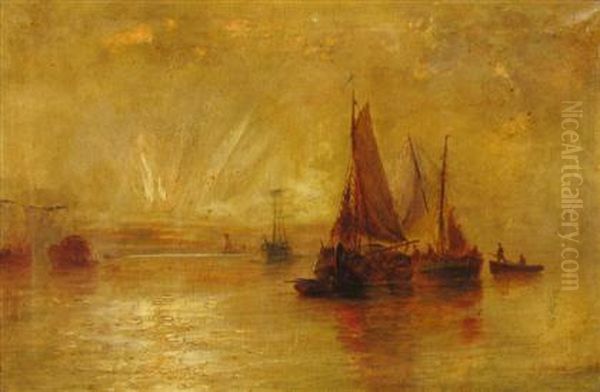 Sailboats At Dusk - view 1