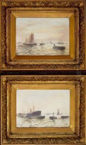 Shipping On The River Thames by Edwin Fletcher
