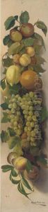 A Swag Of Plums, Peaches, Grapes, Pomegranates And Greengages; Anda Swag Of Peaches, Lemons, Oranges, And Grapes