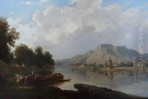  Environs De Givet, Ardennes  by Leon Fleury
