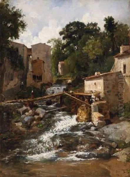Jetty Over A Brook In A Village - view 1