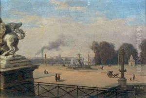 Paris, Vue De La Place De La Concorde by Leon Fleury