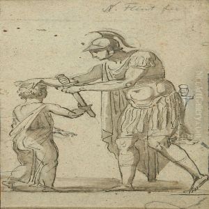 Soldier With A Child by Niels Flint