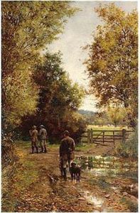 Savile , October, Signed, Titled On Old Label On Reverse, Oil On Canvas, 74 X 50 Cm.; 29 X 19 3/4 In by Saville Lumley W. Flint