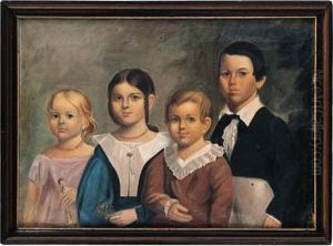 A Portrait Of Four Children by Thomas Flintoff