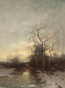 Winterliche Landschaft by Heinz Flockenhaus